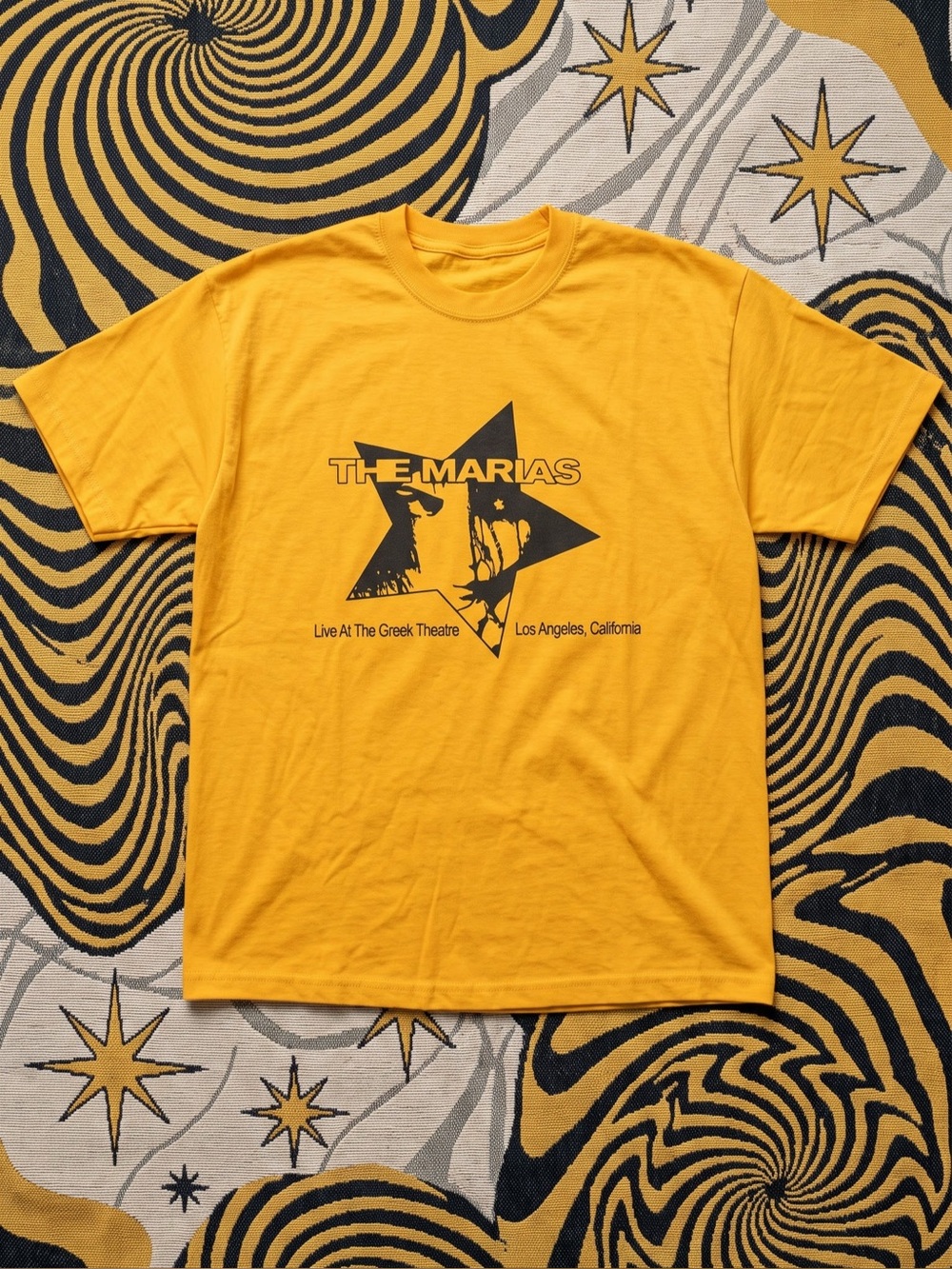 The Marías Live At The Greek Theatre Yellow Graphic Tee Gildan T-Shirt